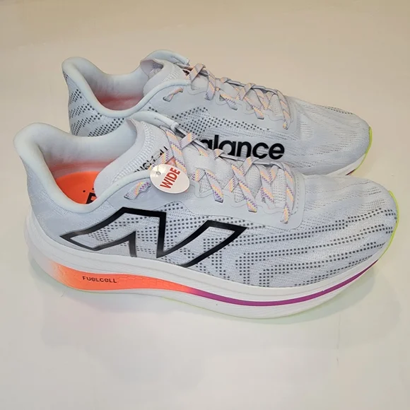 New Balance Men's Running Shoes - White and Neon - Picture 8 of 15